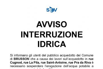 Avviso interruzione idrica